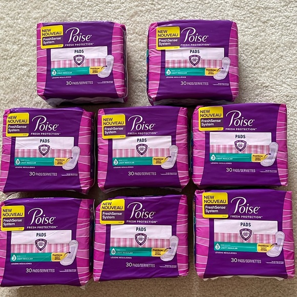 Poise Incontinence Pads for Women, 3 Drop Light Absorbency, Regular Length, 30ct - Picture 1 of 5